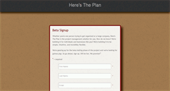 Desktop Screenshot of herestheplan.com